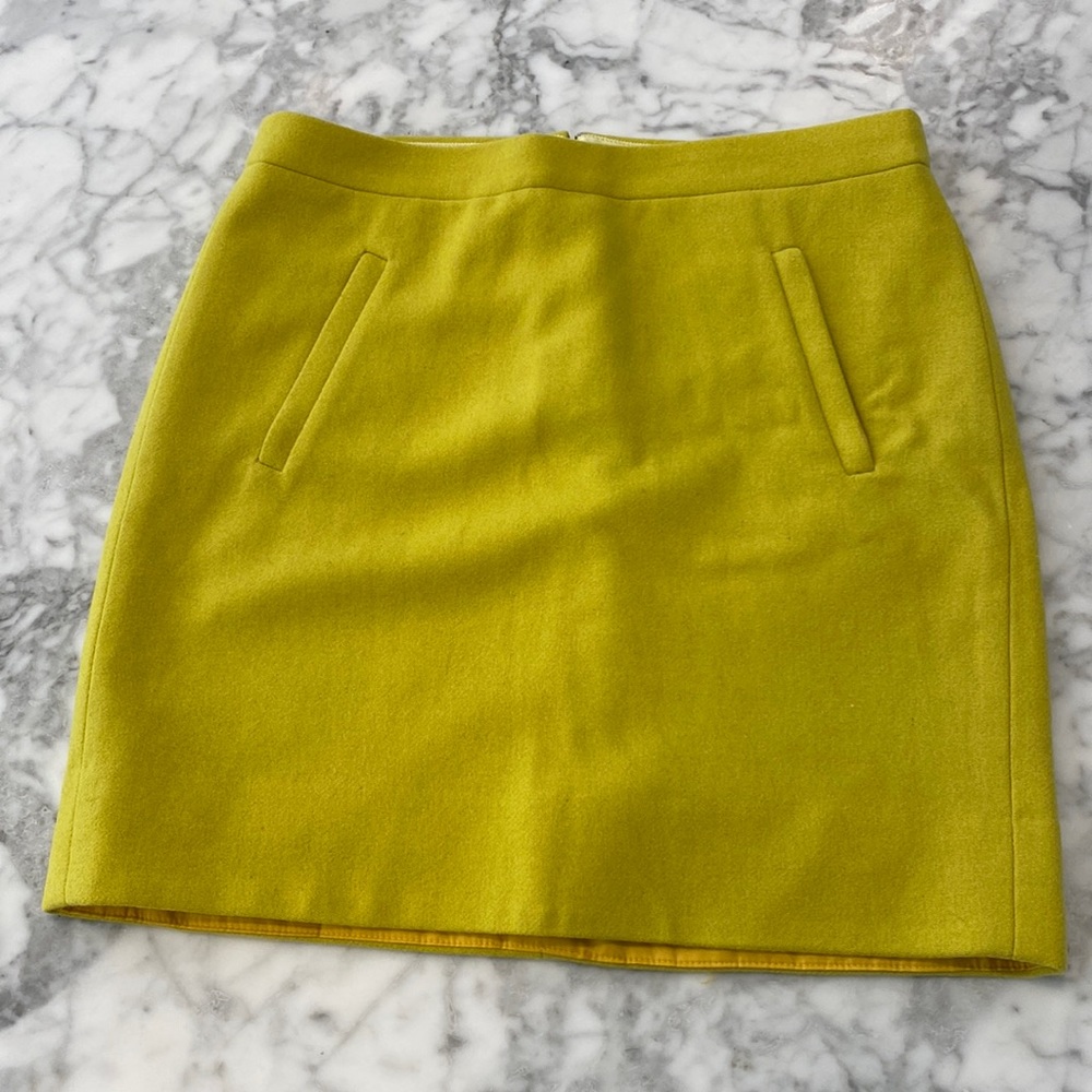 J Crew Yellow Mini Skirt
